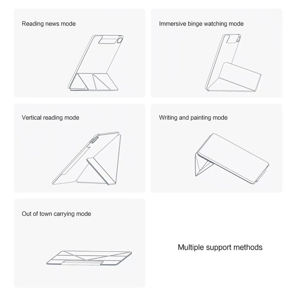 OnePlus Pad 3 Pro Flip Cover med Magnetisk Lukning - Sort