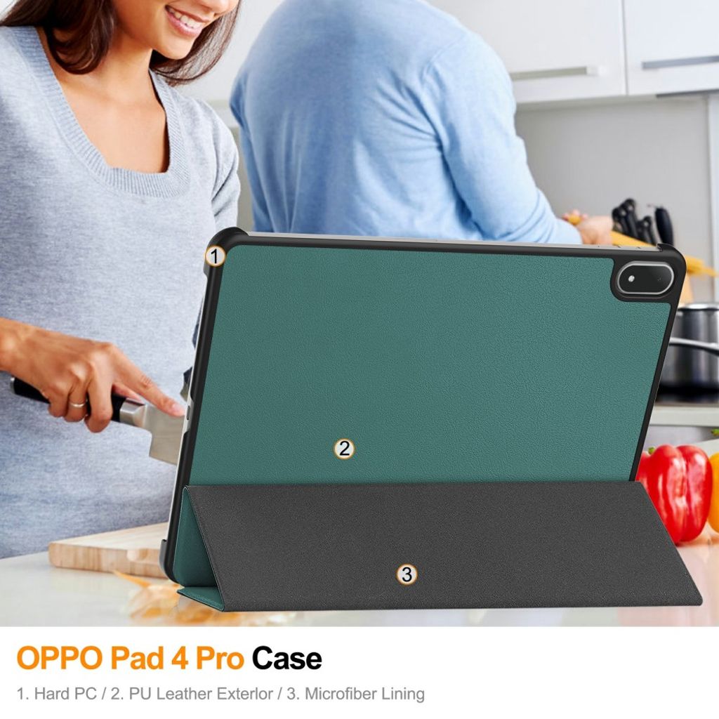 OnePlus Pad 3 / Pad 2 Pro / Oppo Pad 4 Pro Cover with Stand - Green