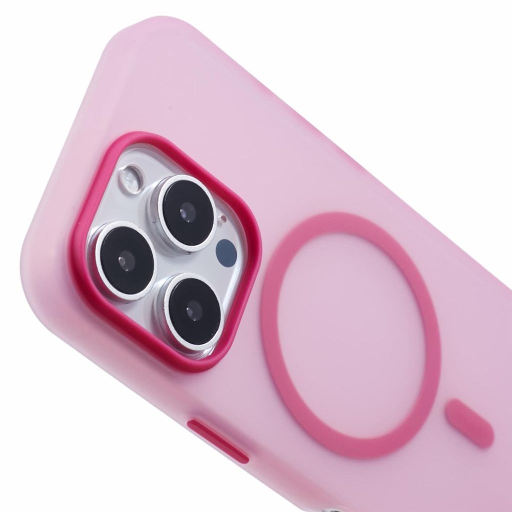 iPhone 13 Pro Max Kuori MagSafe-yhteensopiva TPU Läpinäkyvä - Vaaleanpunainen