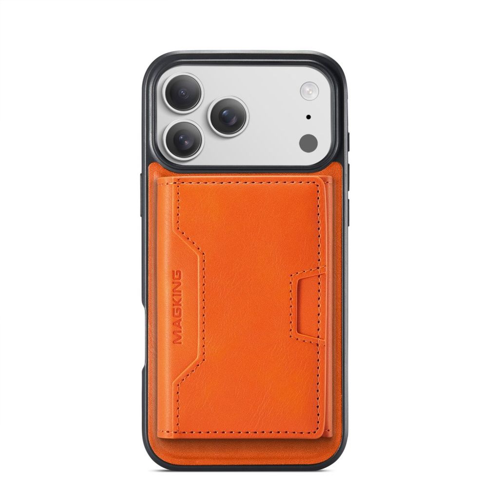 MAGKING iPhone 18 Pro Max/17 Pro Max MagSafe Kuori irrotettavalla lompakolla - Oranssi