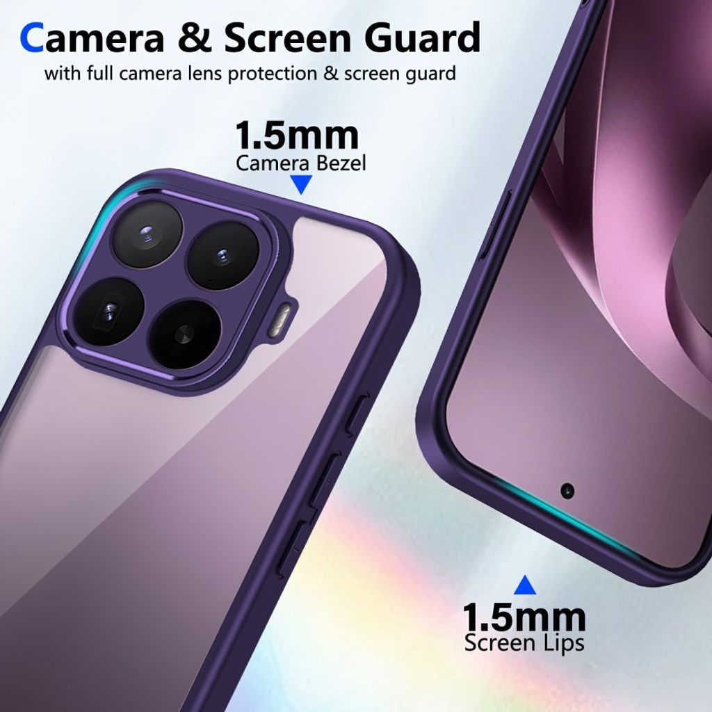 Xiaomi 17T Läpinäkyvällä takaosalla varustettu kuori - Violetti