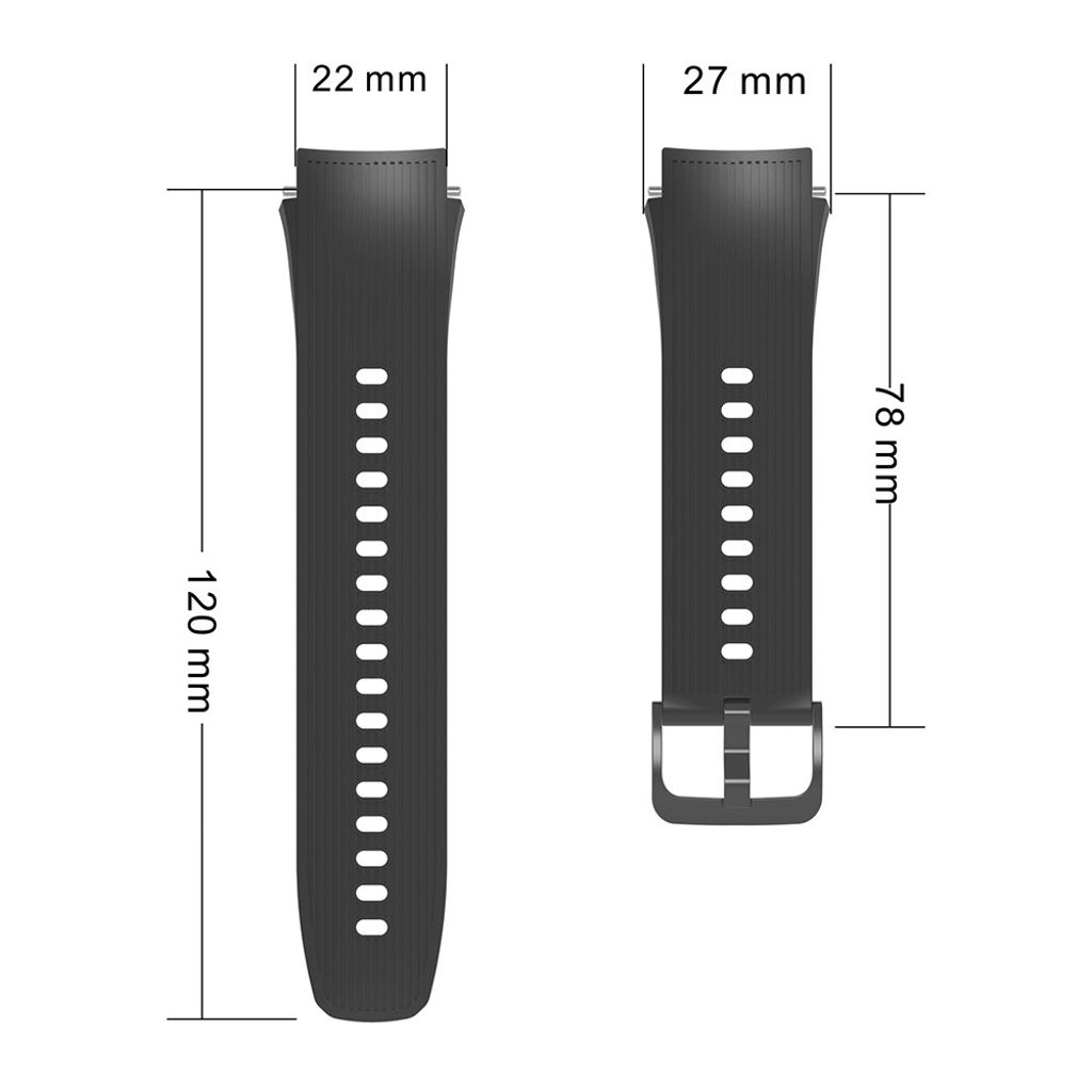OnePlus Watch 3 43mm etc. Watch Strap in Silicone - Grey