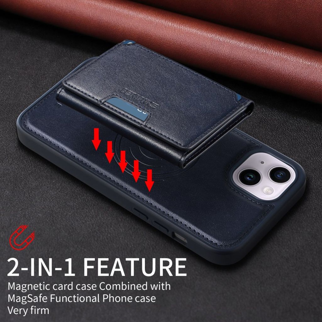 BETOPNICE iPhone 14 Plus MagSafe Lommebokdeksel - Blå