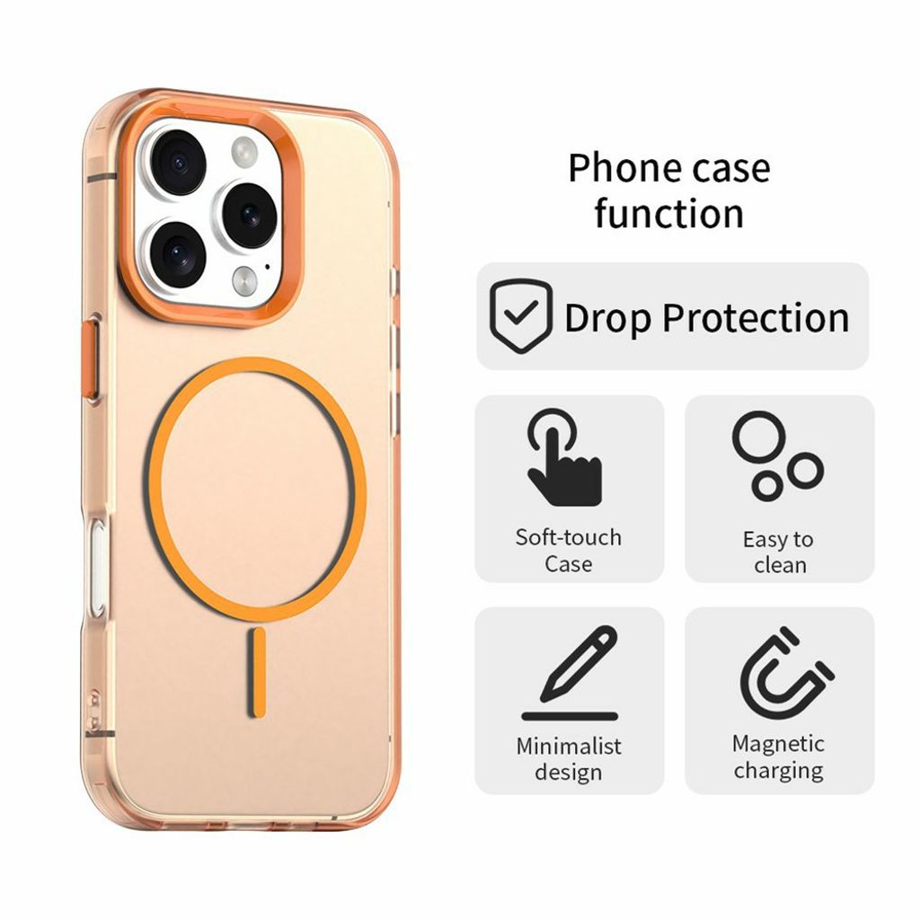 iPhone 16 Pro Deksel med MagSafe - Oransje
