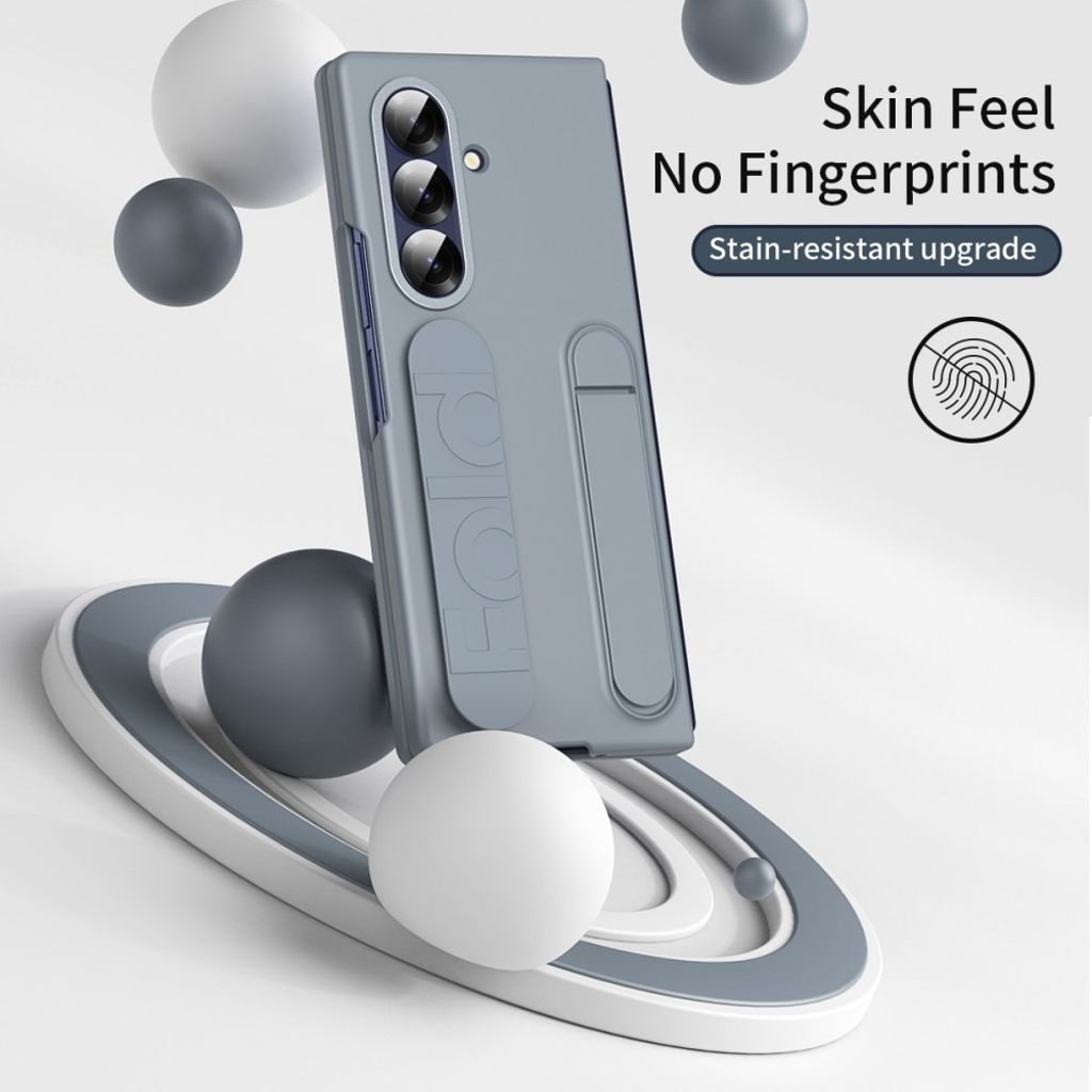 Samsung Galaxy Z Fold7 5G Skal med Stativ - Mörk Grå