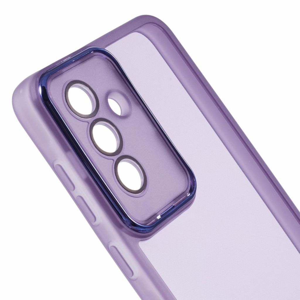 Samsung Galaxy A27 5G Kuori Sähköpinnoitettu Kamerakehys - Läpinäkyvä Violetti