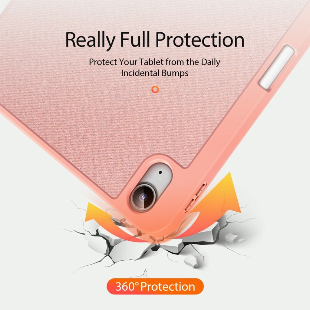 Dux Ducis iPad A16 11" 2025/10.9" 2024 Flip cover med holder til styluspen - Lyserød