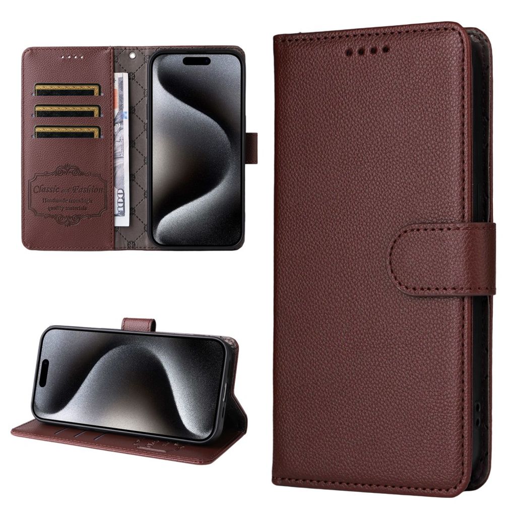 Motorola Moto G86 Power 5G / G86 5G Wallet Cover RFID Blocking – Brown