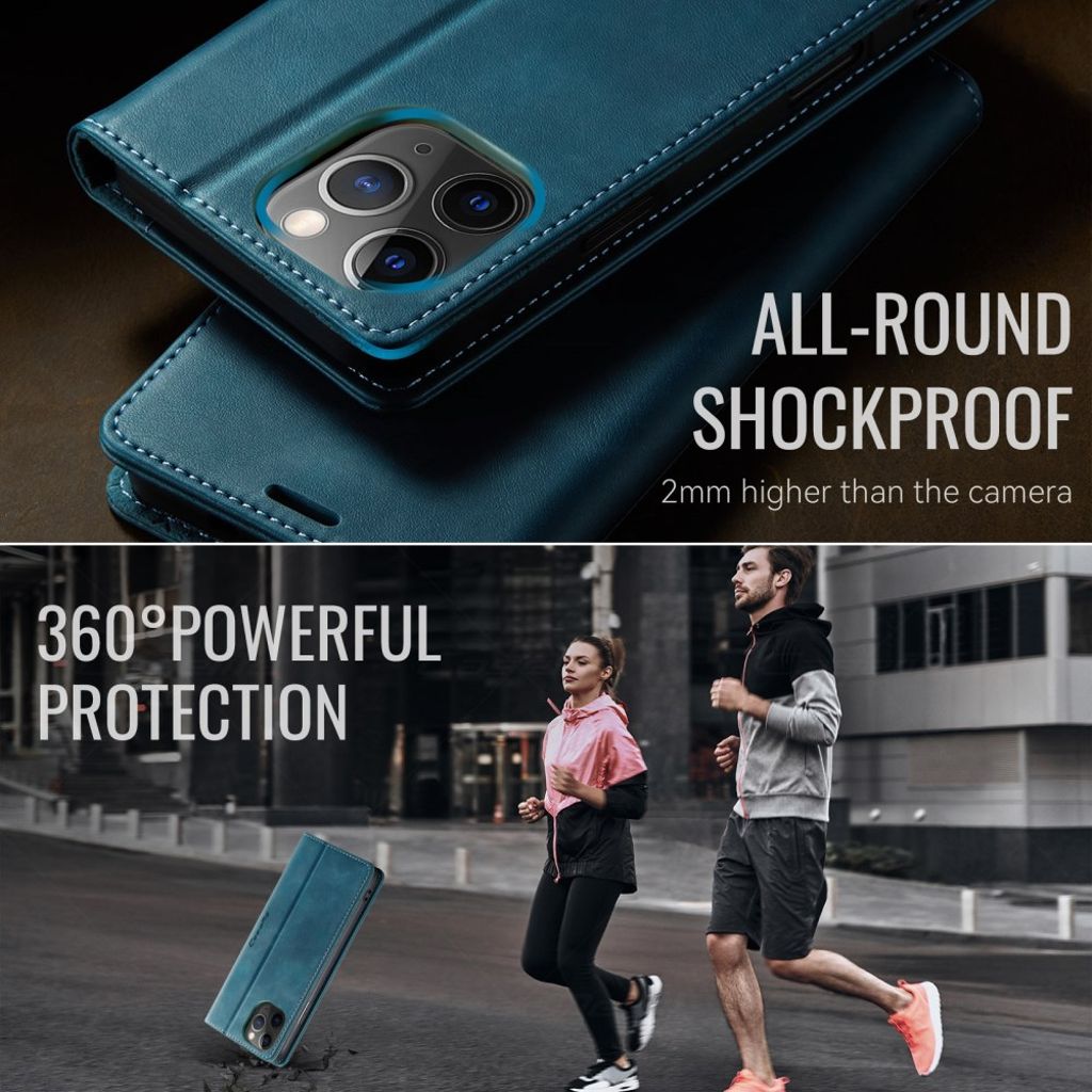 CASEME iPhone 11 Pro Max Plånboksfodral RFID-blockerande – Grön