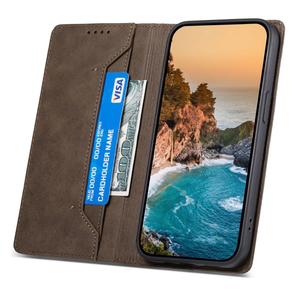 Google Pixel 11 / 11 Pro Plånboksfodral i PU-läder - Brun