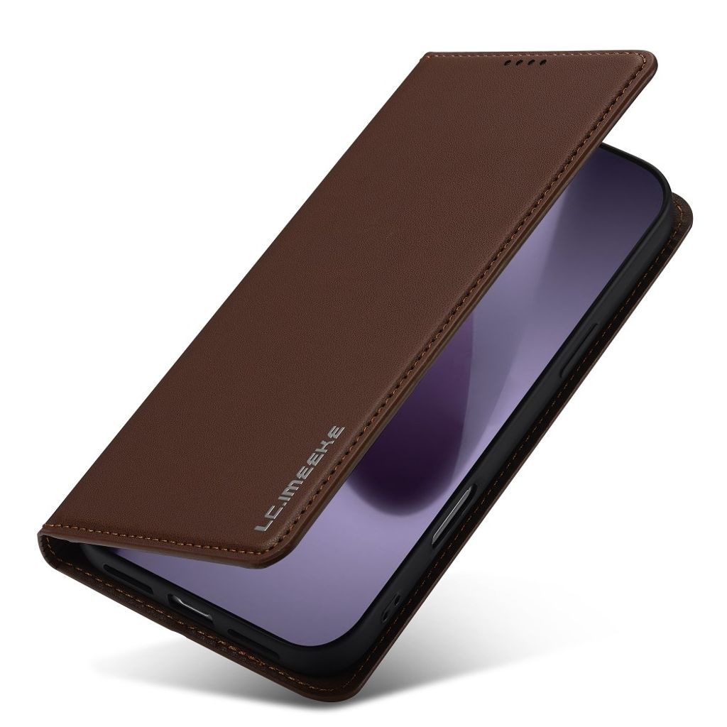 LC.IMEEKE iPhone 17 Pro Max Wallet Cover - Brown