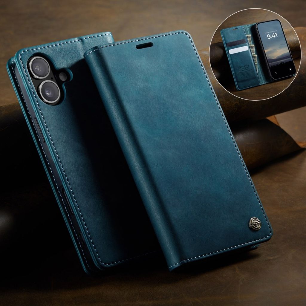 CASEME iPhone 16 Cover with Stand - Blue