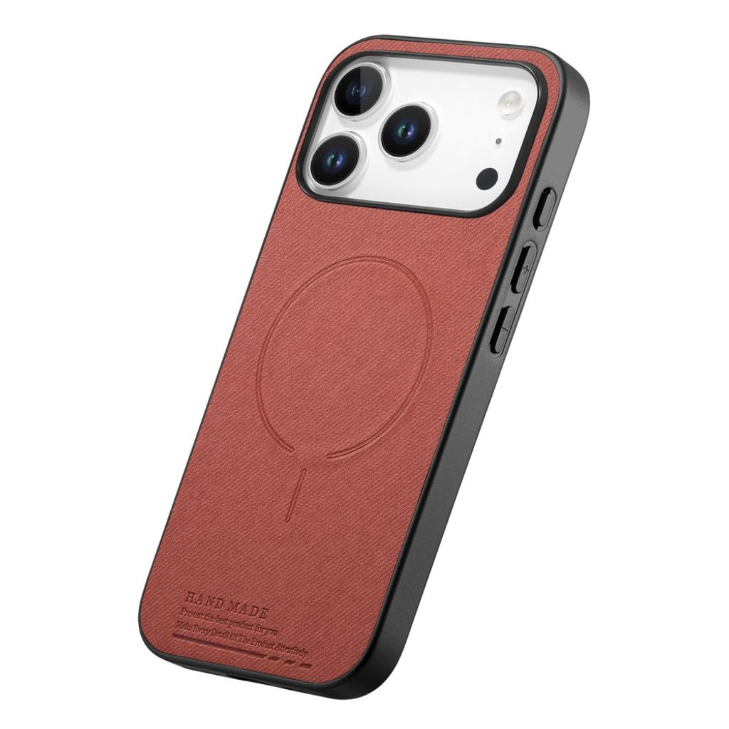 iPhone 18 Pro Max/17 Pro Max MagSafe-cover med tekstil-look - brun