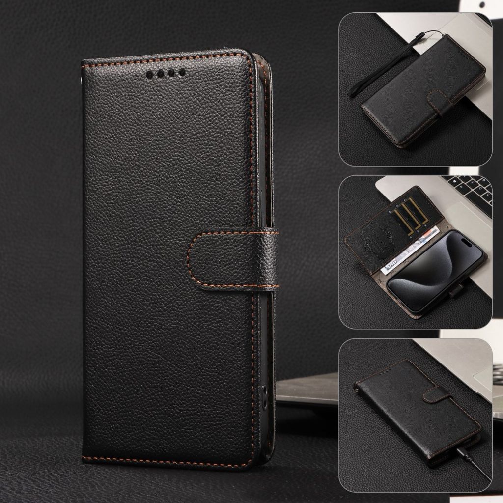 Google Pixel 11 Pro/11 Plånboksfodral RFID-blockerande 3 Kortfack PU-läder - Svart