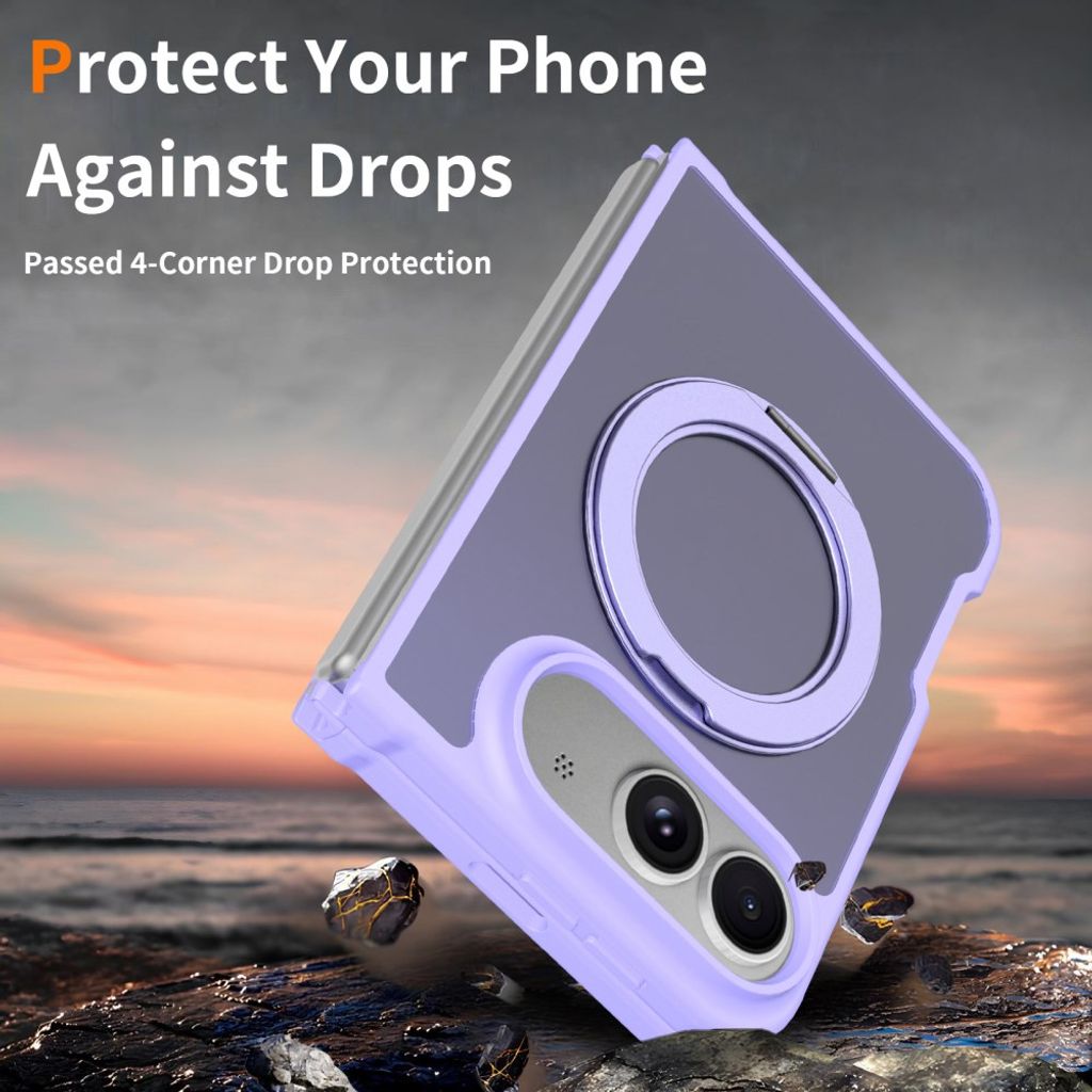 iPhone Duo MagSafe Skal med ringstativ - Lila