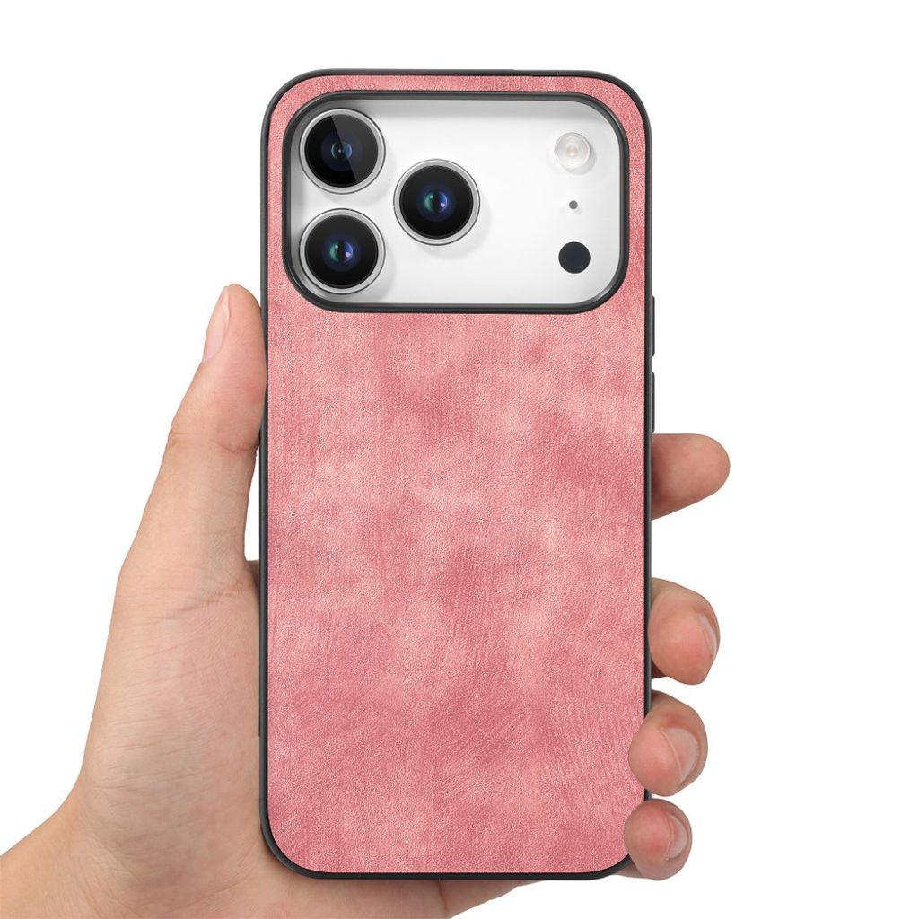 iPhone 18 Pro Max/17 Pro Max Skal i PU-läder - Rosa