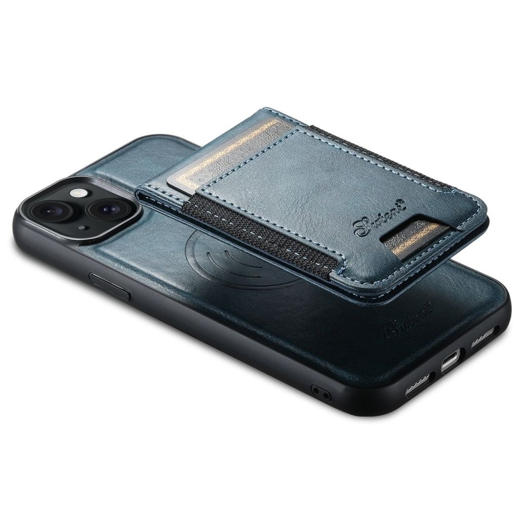 SUTENI iPhone 13 MagSafe Wallet Case Card Holder Kickstand - Blue
