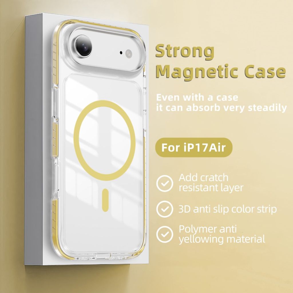 iPhone Air MagSafe kuori akryylitakalla - Keltainen