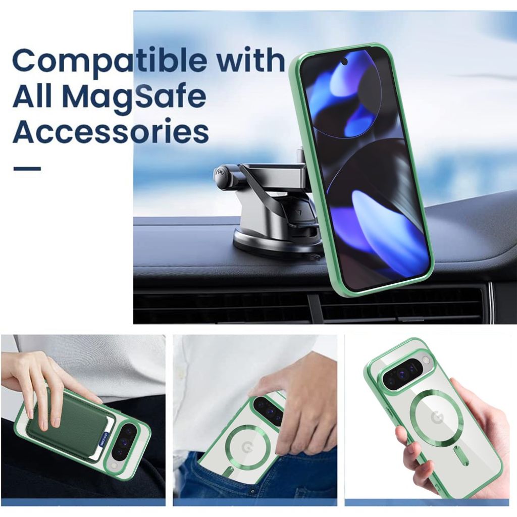 Google Pixel 10 / 10 Pro Case with Wallet - Green