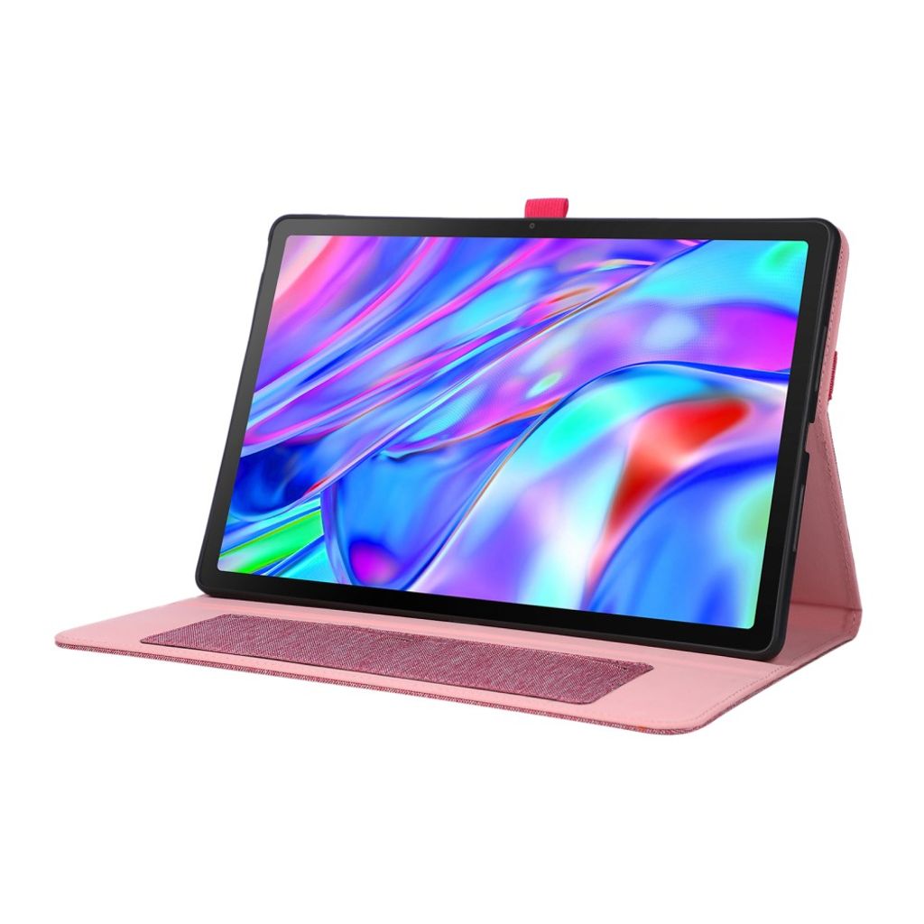 Lenovo Idea Tab Plus Lommeboketui med Stativ og Kortholder – Rosa