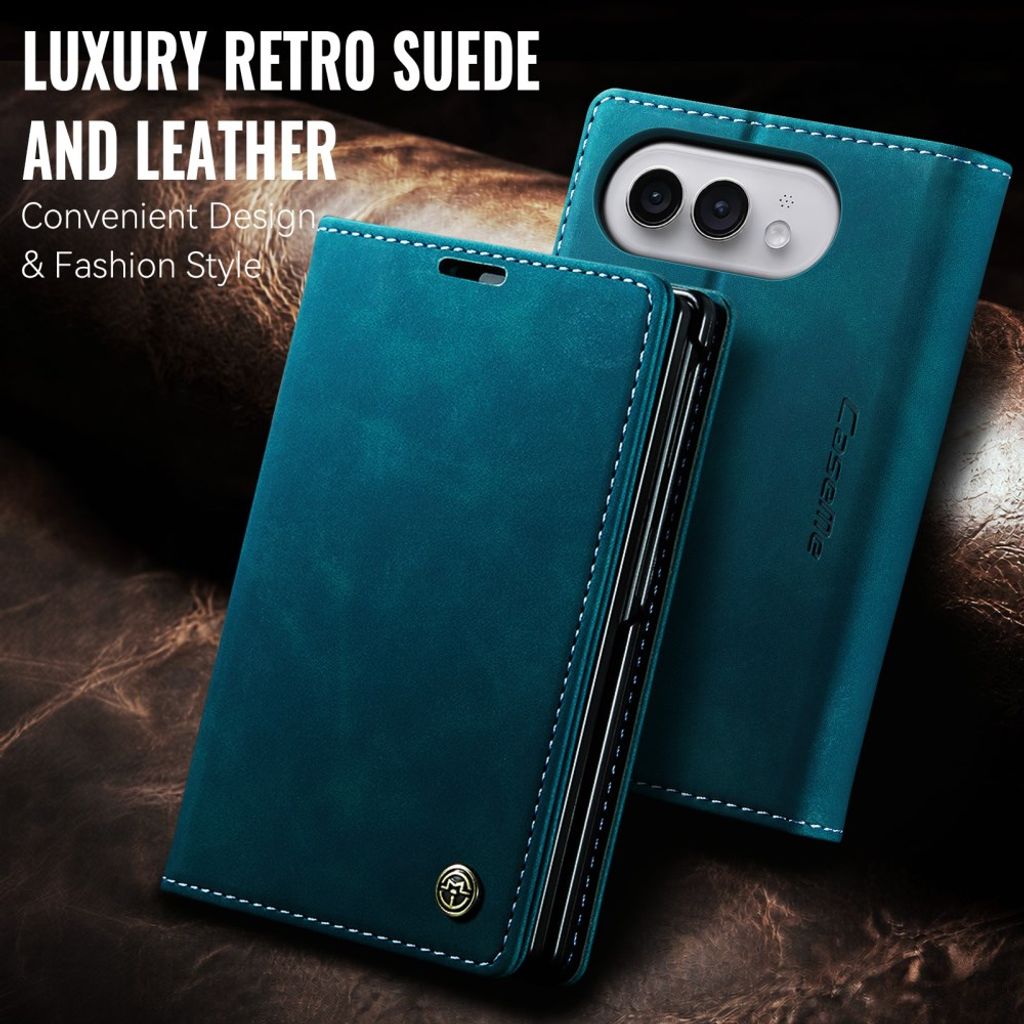 CASEME iPhone Duo Lompakkokotelo PU-nahkaa - Sininen