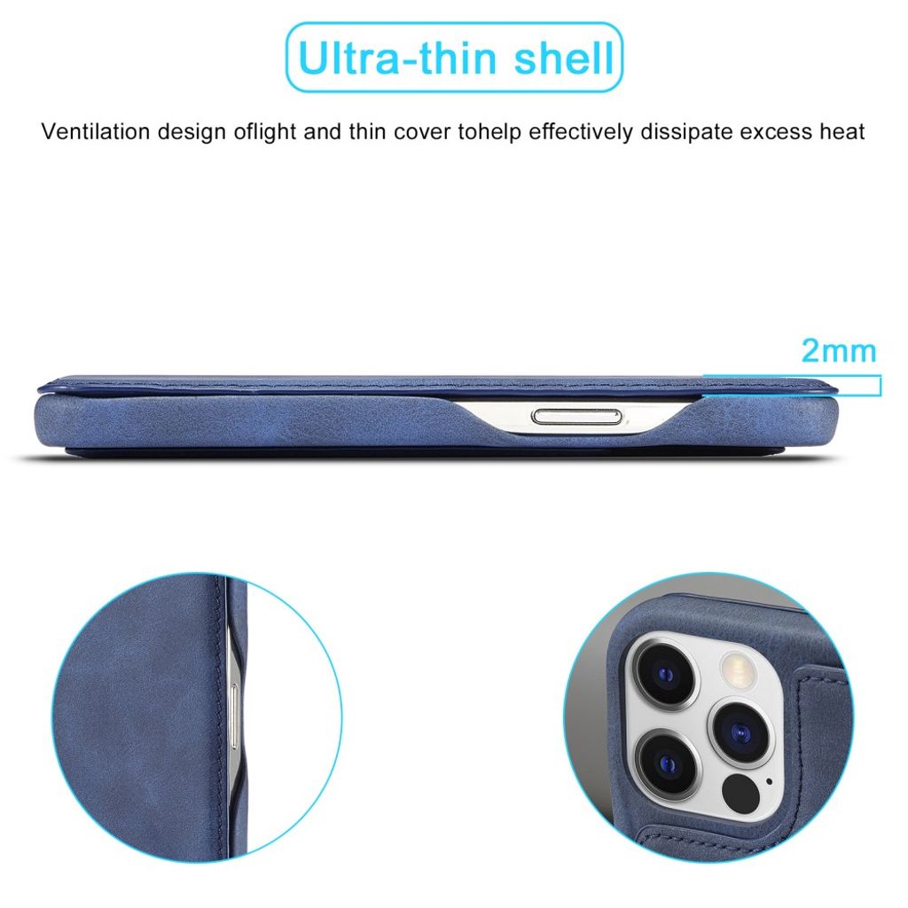 LC.IMEEKE iPhone 15 Pro Max Etui med Stativ - Blå