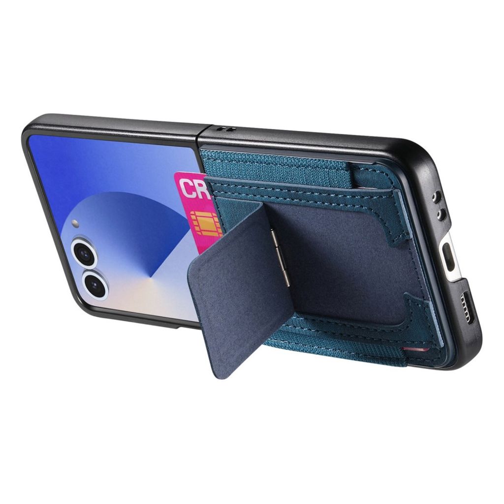 Samsung Galaxy Z Flip7 5G Skal med korthållare - Blå