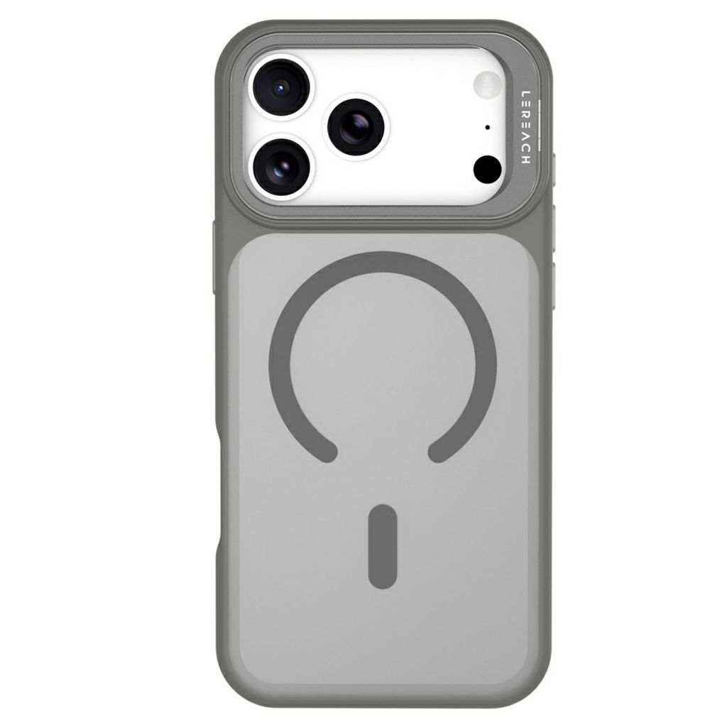 LEREACH iPhone 18 Pro Max/17 Pro Max MagSafe Kuori jalustalla - Harmaa