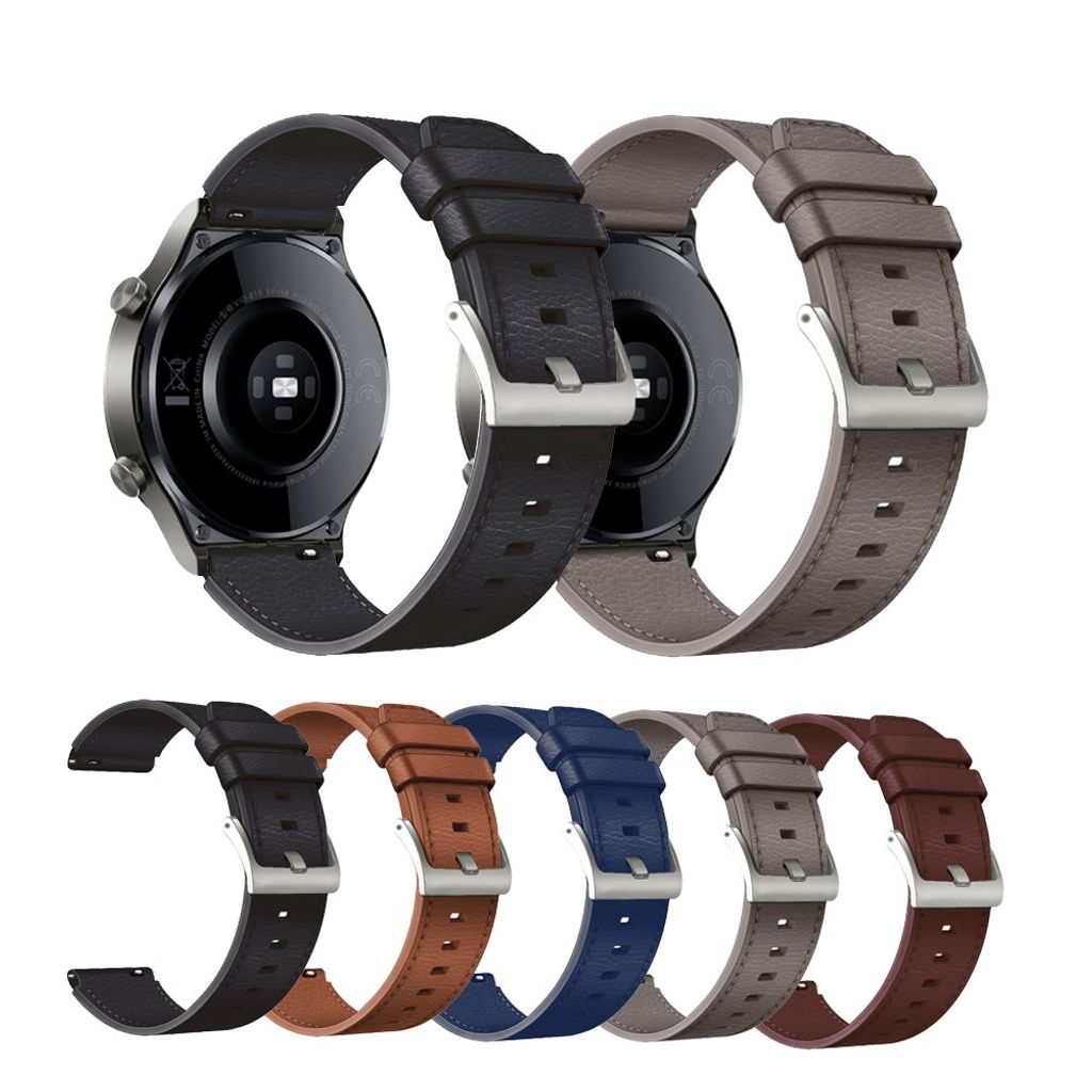 Huawei Watch GT 2 46mm/GT 2 Pro Klockarmband PU-Läder – Grå