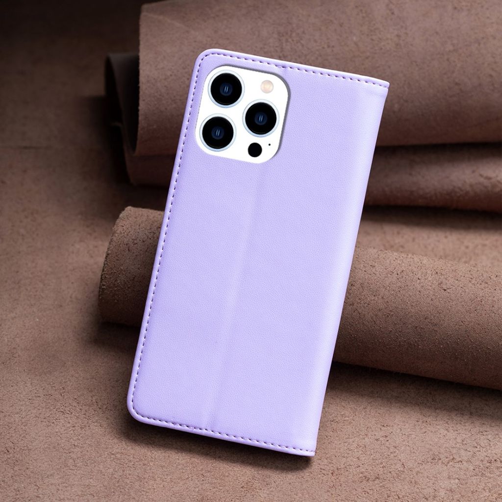 BINFEN COLOR iPhone 16 Pro Lommeboketui Med Kortspor – Lilla