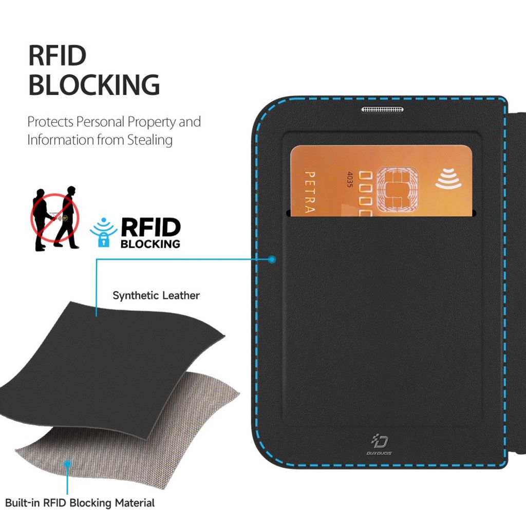 DUX DUCIS iPhone Fold Lommeboketui MagSafe RFID Blokkerende - Svart