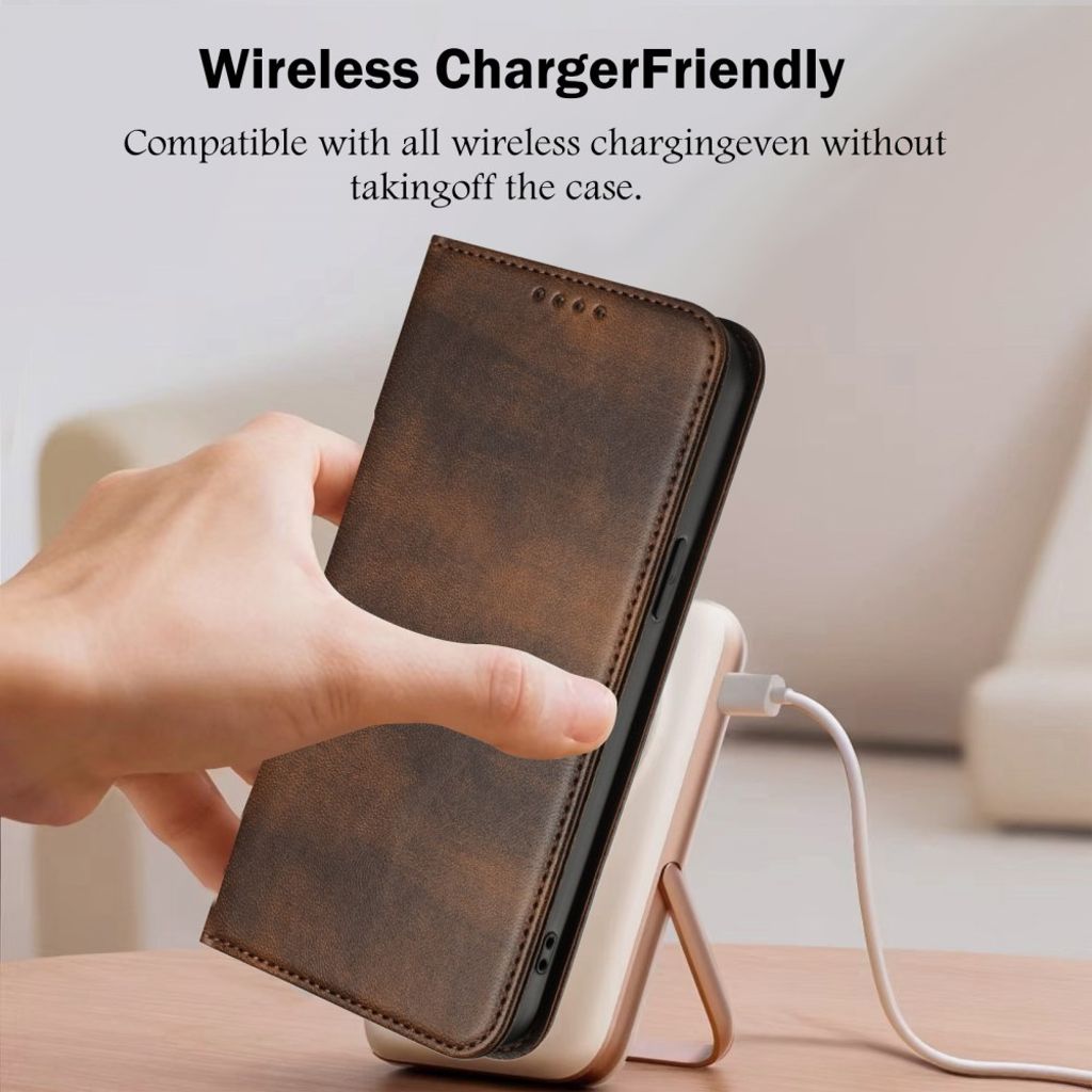 Xiaomi 15T Wallet Cover with RFID Blocking - Brown