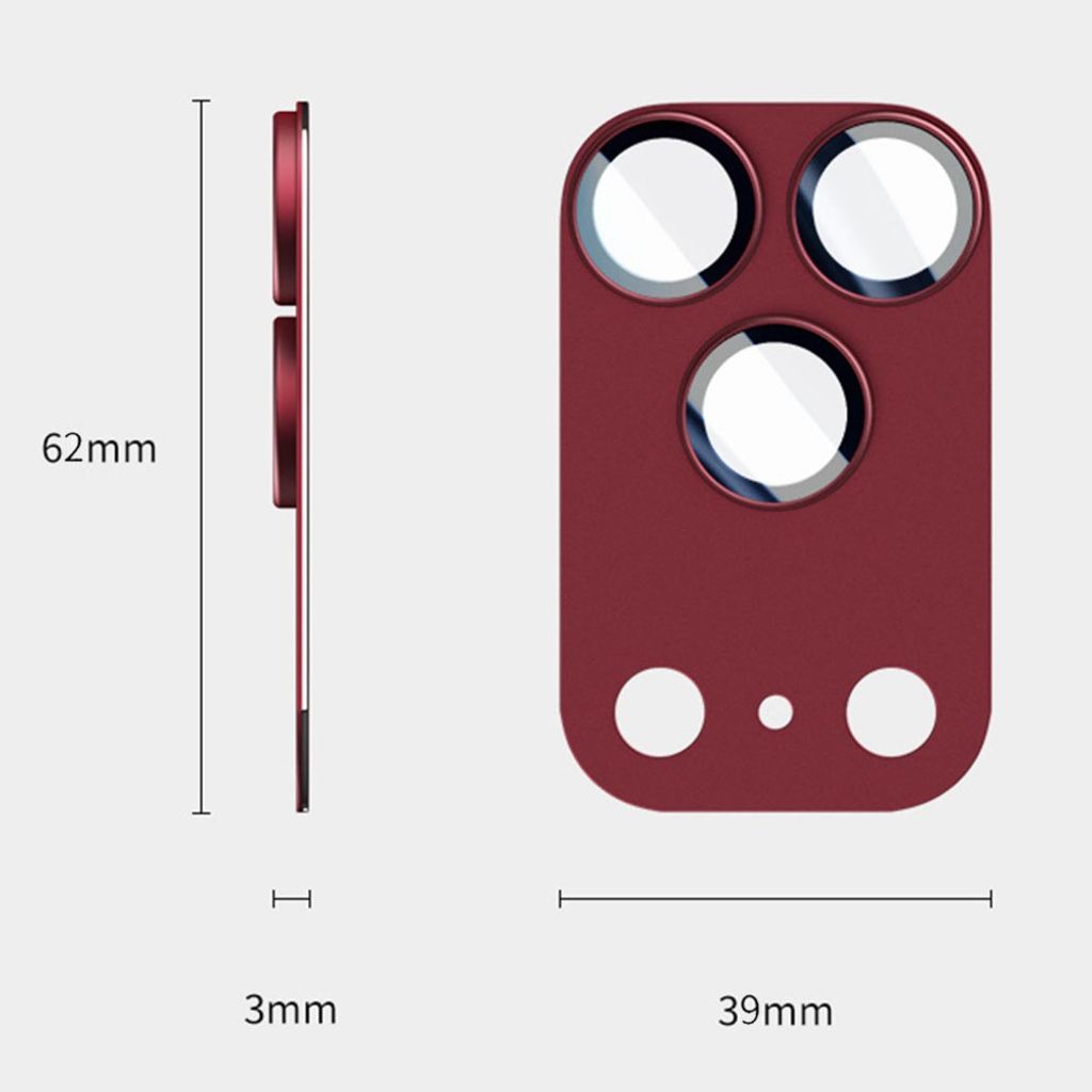 iPhone 18 Pro -linssinsuoja alumiiniseoksesta/karkaistusta lasista - sininen