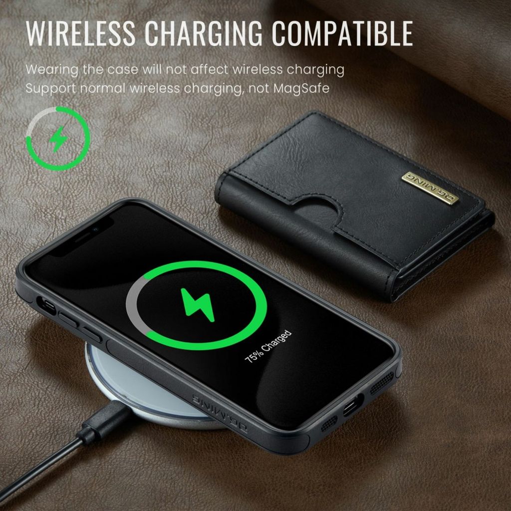 DG.MING iPhone 11 Pro Max Plånboksskal RFID-blockering – Svart