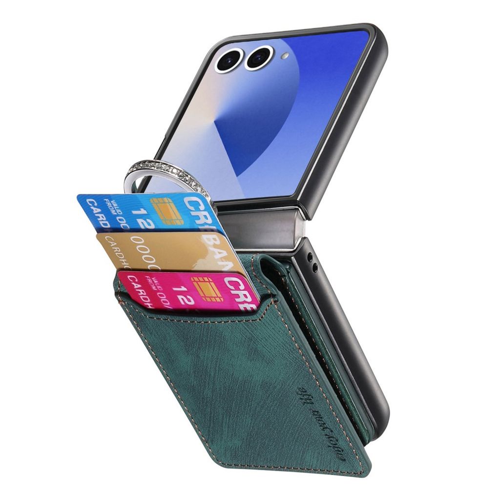 Samsung Galaxy Z Flip7 5G Cover med Ringholder - Grøn