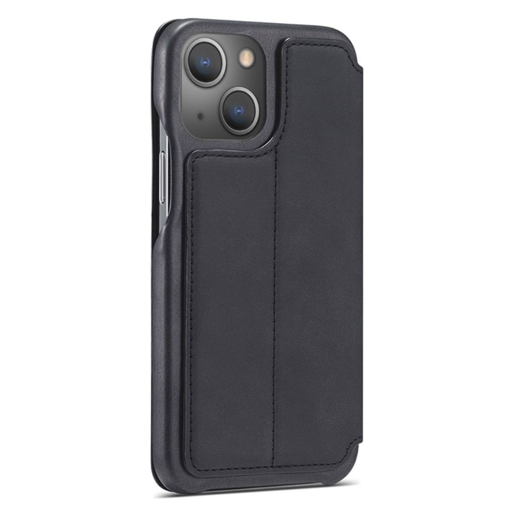 LC.IMEEKE iPhone 15 Plus Kotelo Jalusta - Musta