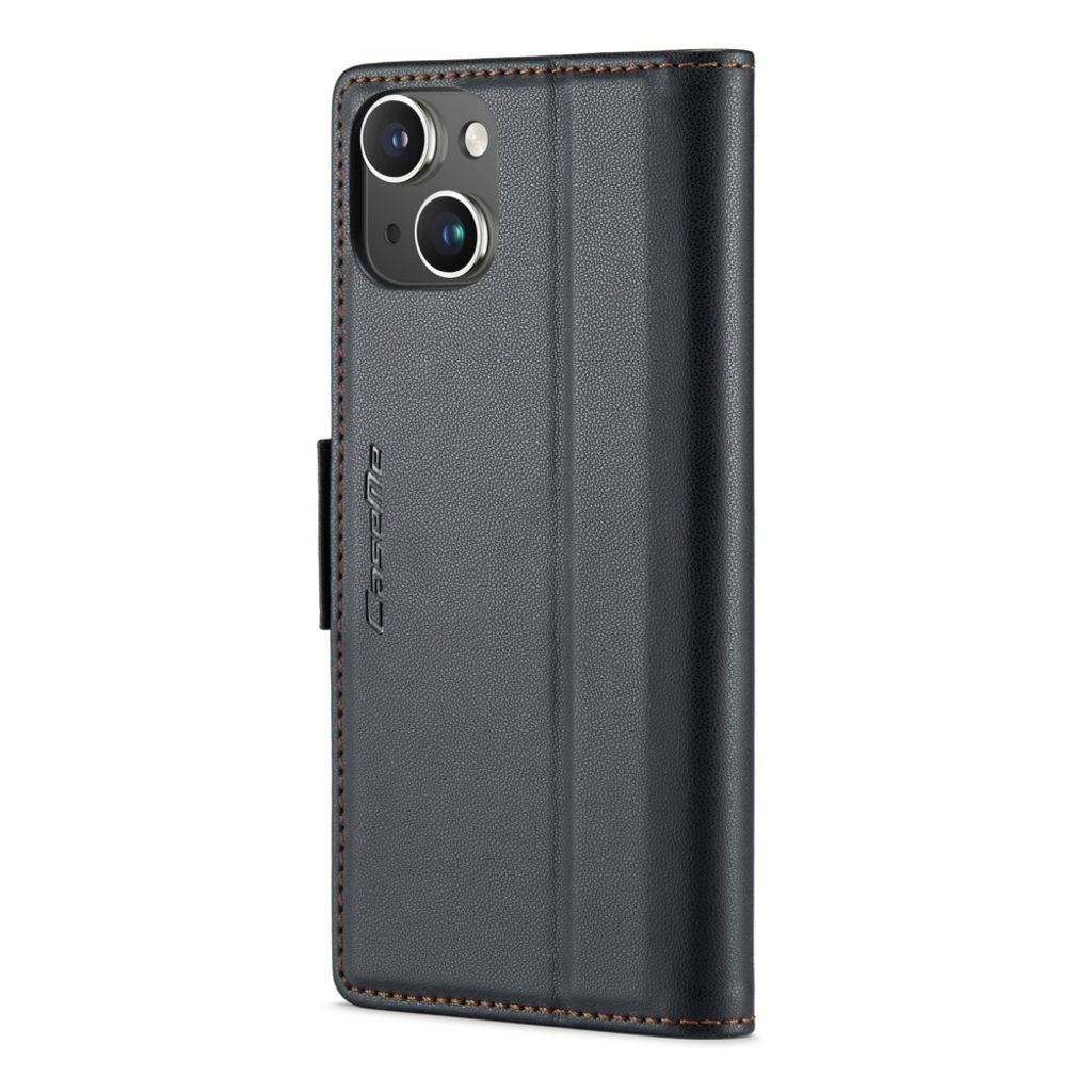 CASEME iPhone 14 Lommeboketui RFID-blokkerende 3 Kortspor - Svart