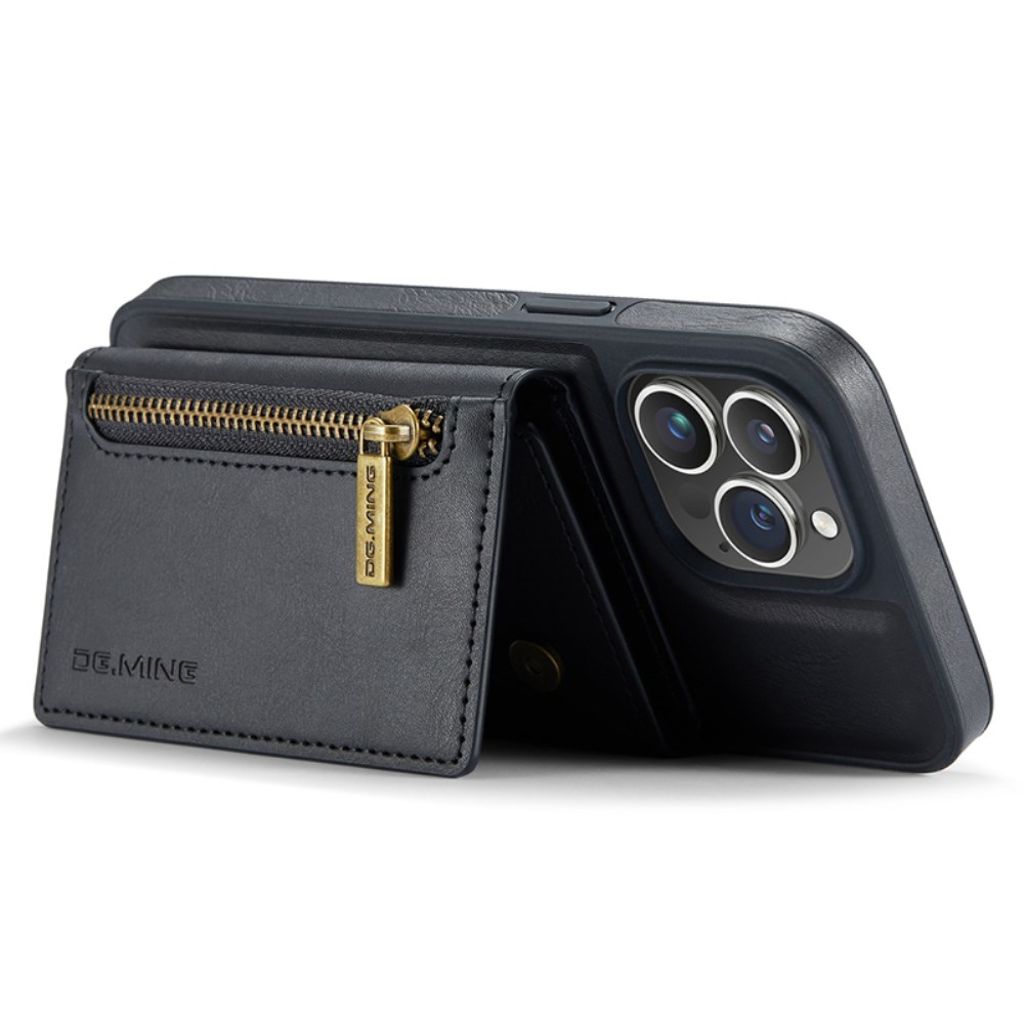 DG.MING iPhone 13 Pro Max M5 Series Lompakkokuori – Musta