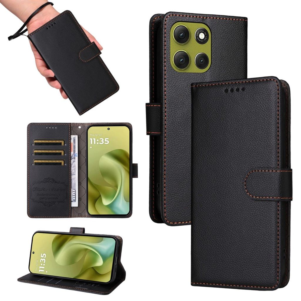 Motorola Moto G86 Power 5G / G86 5G Wallet Cover RFID Blocking – Black