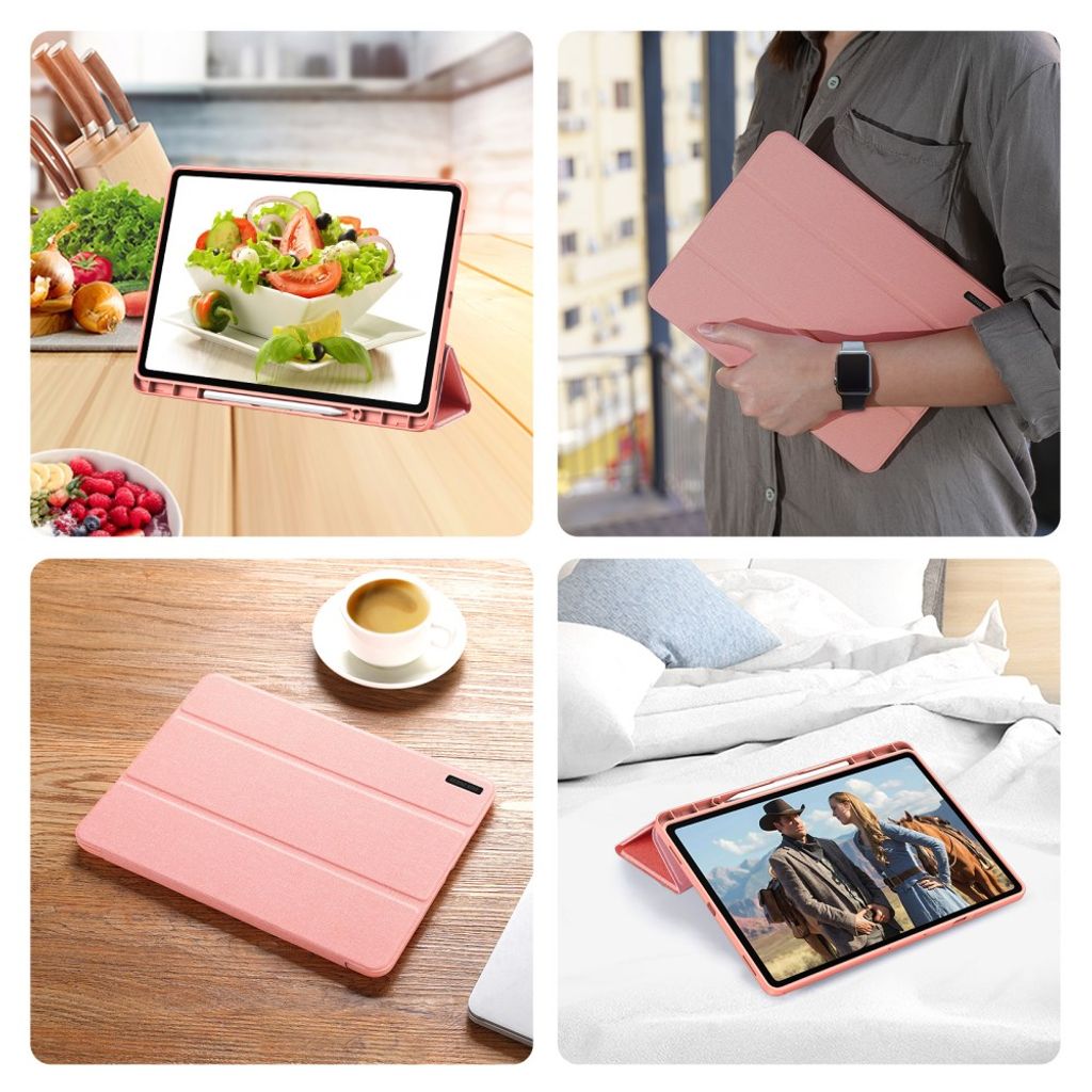 DUX DUCIS Samsung Galaxy Tab S12 Plus Tri-Fold Cover - Lyserød