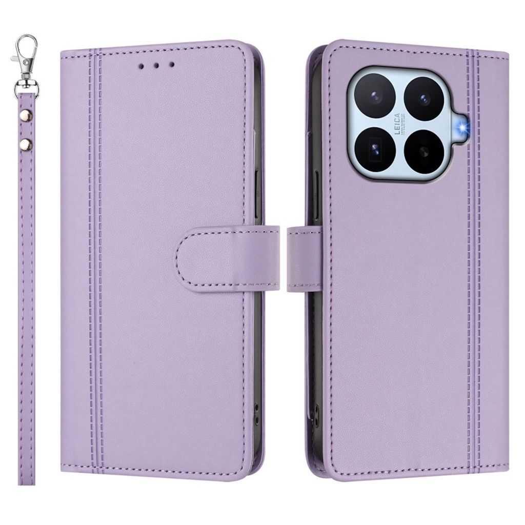 Xiaomi 17T Lompakkokotelo käsihihnalla - Vaaleanvioletti