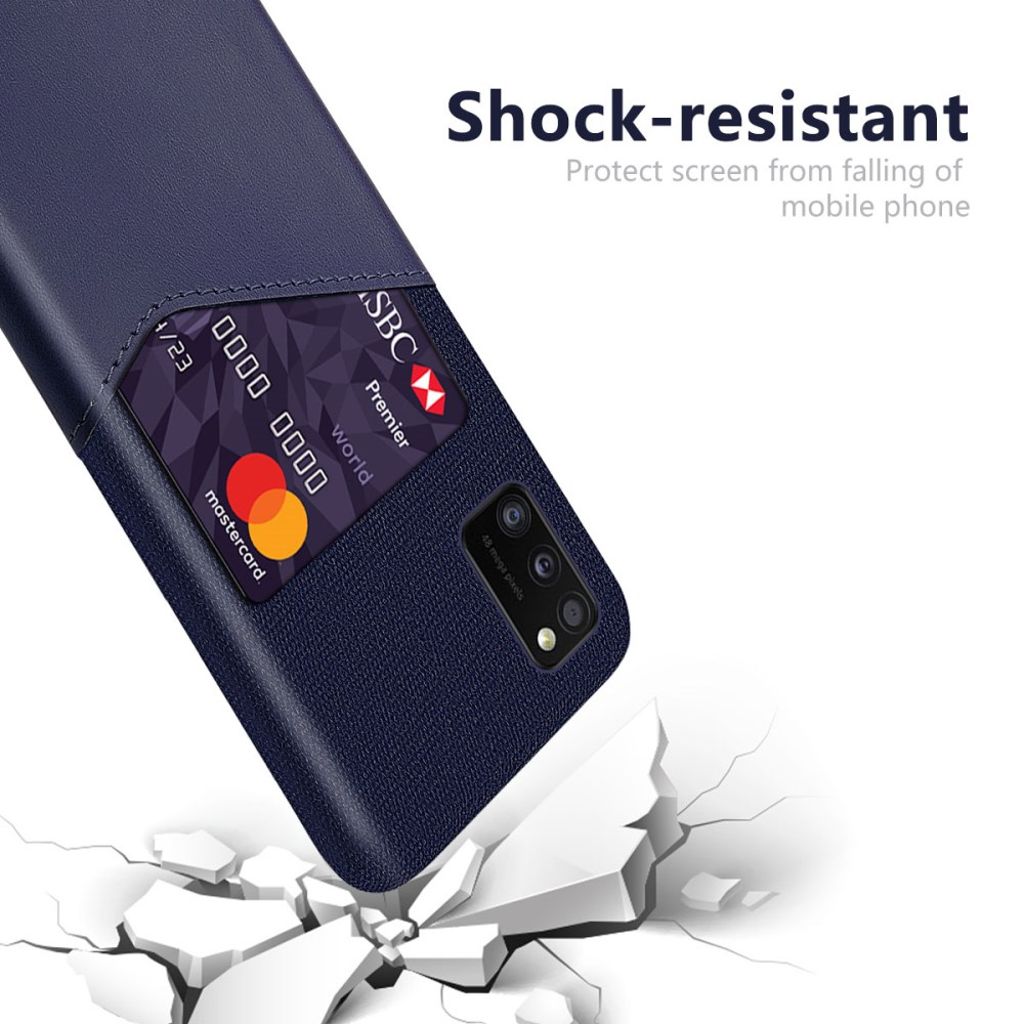 KSQ Samsung Galaxy A41 Cover med Kortplads - Blå