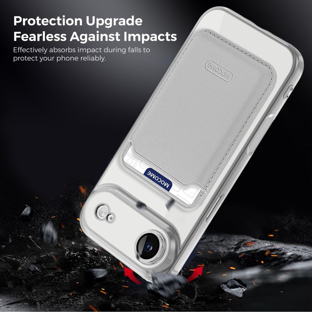 iPhone Air MagSafe-kuori irrotettavalla kortin haltijalla - Harmaa