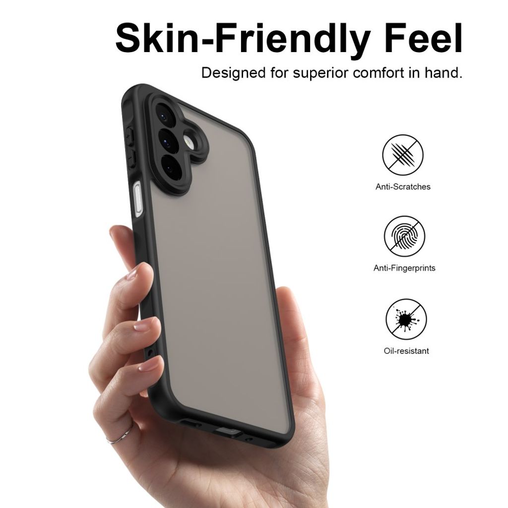 Samsung Galaxy A27 5G kuori mattapintaisella takapuolella - musta