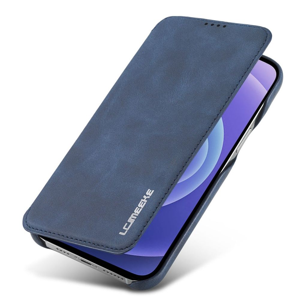 LC.IMEEKE Retro Style Pungetui for iPhone 13 Mini – Blå