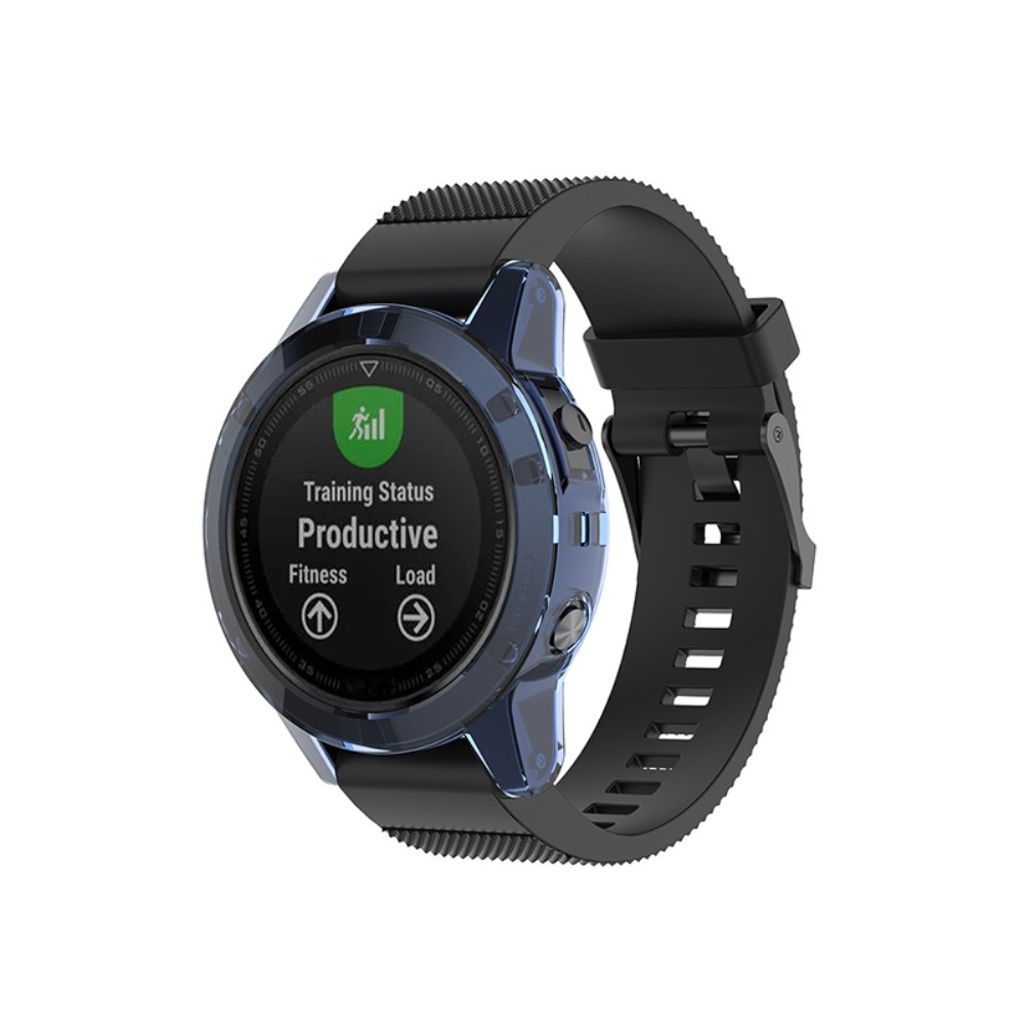 Garmin Fenix 5/5 Plus Case in TPU - Transparent Blue