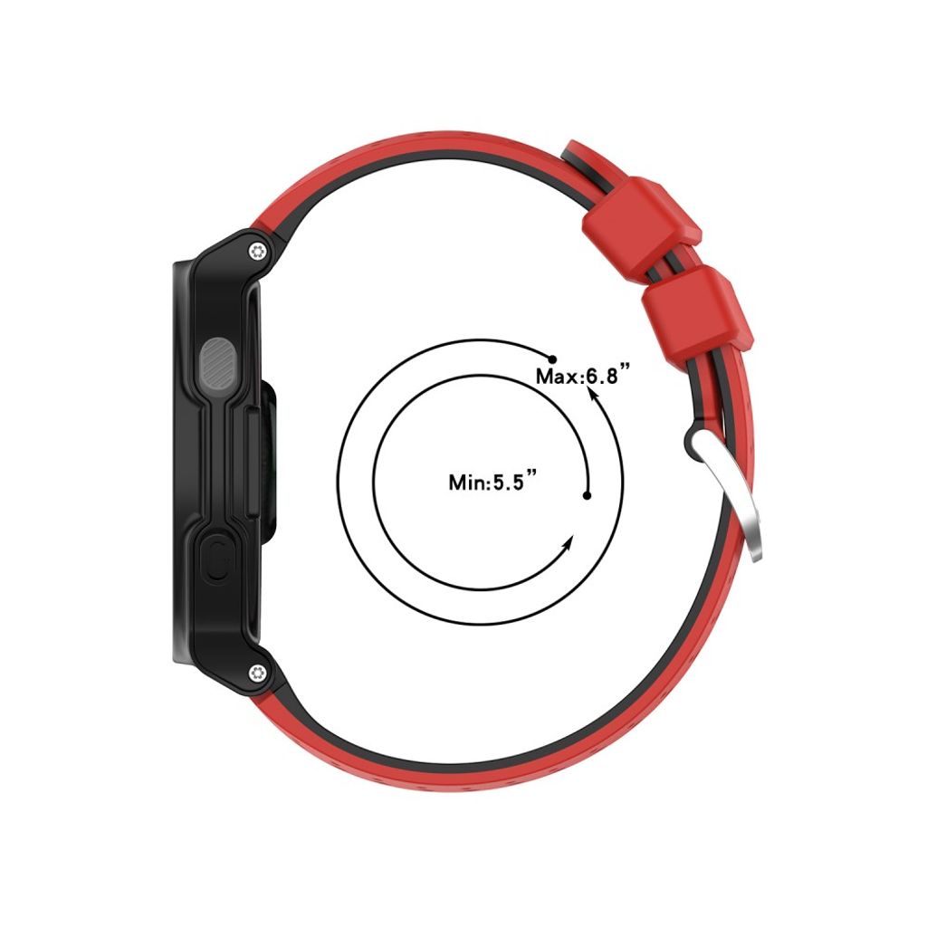 Garmin Forerunner 735XT/620/630/220/230/238 Tofarget Klokkereim - Svart/Hvit