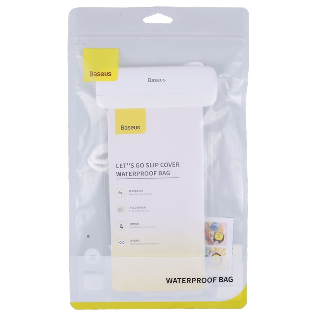 BASEUS Let's Go vedenpitävä suojakotelo 7,2 tuuman matkapuhelimille - harmaa/musta