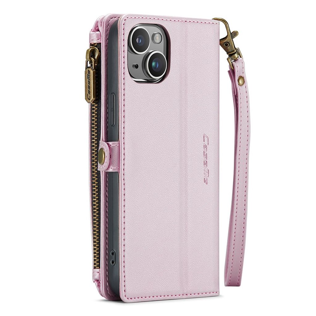 CASEME iPhone 14 Plus Plånboksfodral RFID-blockerande Stativ - Rosa