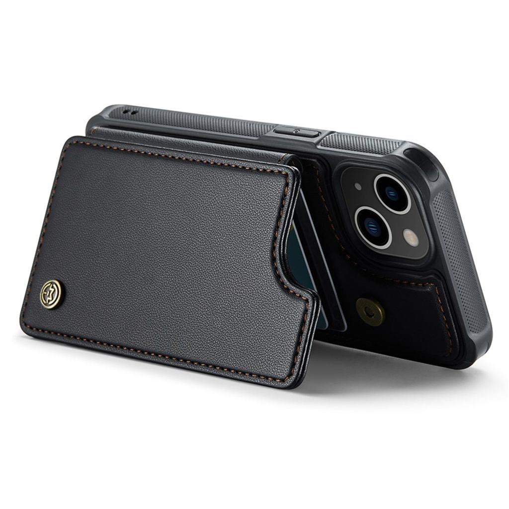 iPhone 13 CASEME C22 Lompakkokuori RFID-estävällä – Musta